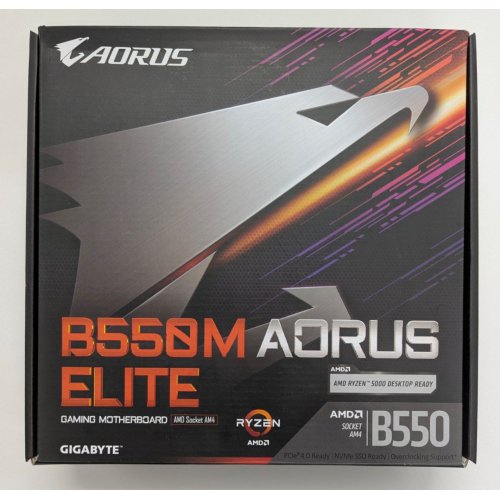 Материнська плата Gigabyte B550M AORUS ELITE (sAM4, AMD B550) (Відновлено продавцем, 821054) купити в Україні: Київ, Львів, Хмельницький, Тернопіль | Перевірка сумісності, низька ціна, відгуки, характеристики від TELEMART фото