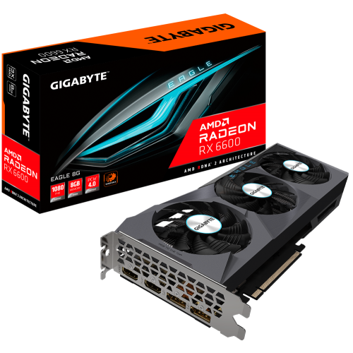 Видеокарта Gigabyte Radeon RX 6600 EAGLE 8192MB (GV-R66EAGLE-8GD) (Восстановлено продавцом, 821105) купить в Украине: Киев, Днепр, Харьков, Одесса  | Проверка совместимости, низкая цена, отзывы, характеристики от TELEMART фото