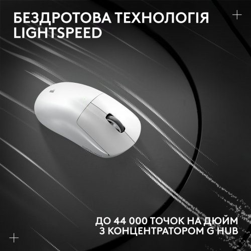 Уцінка миша Logitech G Pro X Superlight 2 Lightspeed Wireless (910-006638) White (Розкрита упаковка, 821122) купити в Україні: Київ, Львів, Хмельницький, Тернопіль | Низька ціна, відгуки, характеристики від TELEMART фото 9 Уцінка миша Logitech G Pro X Superlight 2 Lightspeed Wireless (910-006638) White (Розкрита упаковка, 821122) купити в Україні: Київ, Львів, Хмельницький, Тернопіль | Низька ціна, відгуки, характеристики від TELEMART фото