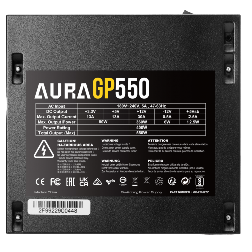 Уцінка блок живлення Gamdias AURA GP550 550W (4712960136984) (Розкрита упаковка, 821292) купити в Україні: Київ, Львів, Хмельницький, Тернопіль | Перевірка сумісності, низька ціна, відгуки, характеристики від TELEMART фото 7 Уцінка блок живлення Gamdias AURA GP550 550W (4712960136984) (Розкрита упаковка, 821292) купити в Україні: Київ, Львів, Хмельницький, Тернопіль | Перевірка сумісності, низька ціна, відгуки, характеристики від TELEMART фото