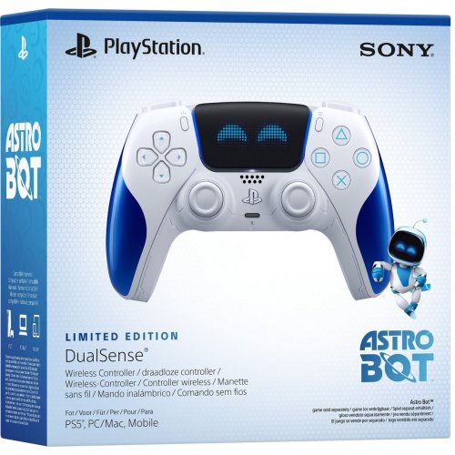 Игровой манипулятор Sony DualSense for PS5 Astro Bot Joyful Limited Edition (1000050570) White/Blue купить в Украине: Киев, Днепр, Харьков, Одесса  | Низкая цена, отзывы, характеристики от TELEMART фото 6 Игровой манипулятор Sony DualSense for PS5 Astro Bot Joyful Limited Edition (1000050570) White/Blue купить в Украине: Киев, Днепр, Харьков, Одесса  | Низкая цена, отзывы, характеристики от TELEMART фото