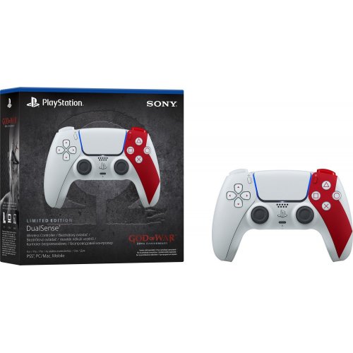 Игровой манипулятор Sony DualSense for PS5 God of War 20th Anniversary Limited Edition (1000048626) White/Red купить в Украине: Киев, Днепр, Харьков, Одесса  | Низкая цена, отзывы, характеристики от TELEMART фото 2 Игровой манипулятор Sony DualSense for PS5 God of War 20th Anniversary Limited Edition (1000048626) White/Red купить в Украине: Киев, Днепр, Харьков, Одесса  | Низкая цена, отзывы, характеристики от TELEMART фото