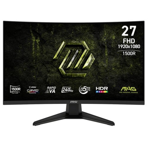 Монитор MSI 27" MAG 275CF X24 Black купить в Украине: Киев, Днепр, Харьков, Одесса  | Низкая цена, отзывы, характеристики от TELEMART фото 1 Монитор MSI 27" MAG 275CF X24 Black купить в Украине: Киев, Днепр, Харьков, Одесса  | Низкая цена, отзывы, характеристики от TELEMART фото