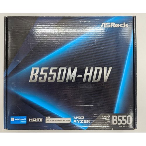 Материнская плата AsRock B550M-HDV (sAM4, AMD B550) (Восстановлено продавцом, 821428) купить в Украине: Киев, Днепр, Харьков, Одесса  | Проверка совместимости, низкая цена, отзывы, характеристики от TELEMART фото