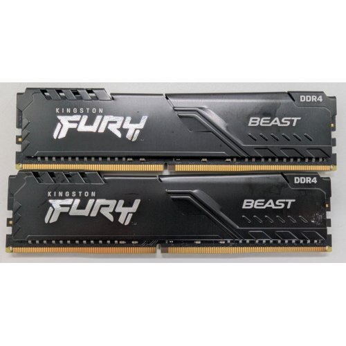Озп Kingston DDR4 32GB (2x16GB) 3200Mhz FURY Beast Black (KF432C16BB1K2/32) (Відновлено продавцем, 821442) купити в Україні: Київ, Львів, Хмельницький, Тернопіль | Перевірка сумісності, низька ціна, відгуки, характеристики від TELEMART фото