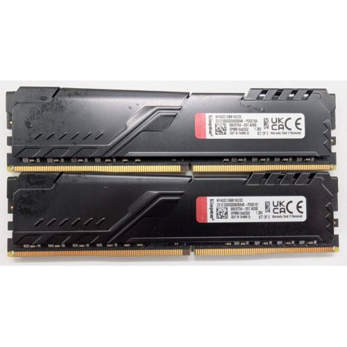 Озп Kingston DDR4 32GB (2x16GB) 3200Mhz FURY Beast Black (KF432C16BB1K2/32) (Відновлено продавцем, 821442) купити в Україні: Київ, Львів, Хмельницький, Тернопіль | Перевірка сумісності, низька ціна, відгуки, характеристики від TELEMART фото