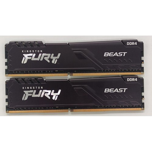 Озп Kingston DDR4 16GB (2x8GB) 3600Mhz FURY Beast Black (KF436C17BBK2/16) (Відновлено продавцем, 821459) купити в Україні: Київ, Львів, Хмельницький, Тернопіль | Перевірка сумісності, низька ціна, відгуки, характеристики від TELEMART фото