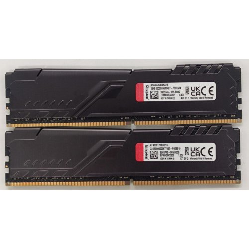 Озп Kingston DDR4 16GB (2x8GB) 3600Mhz FURY Beast Black (KF436C17BBK2/16) (Відновлено продавцем, 821459) купити в Україні: Київ, Львів, Хмельницький, Тернопіль | Перевірка сумісності, низька ціна, відгуки, характеристики від TELEMART фото