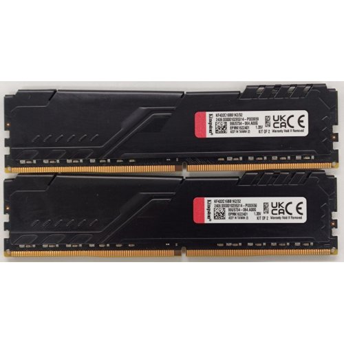 Озу Kingston DDR4 32GB (2x16GB) 3200Mhz FURY Beast Black (KF432C16BB1K2/32) (Восстановлено продавцом, 821461) купить в Украине: Киев, Днепр, Харьков, Одесса  | Проверка совместимости, низкая цена, отзывы, характеристики от TELEMART фото