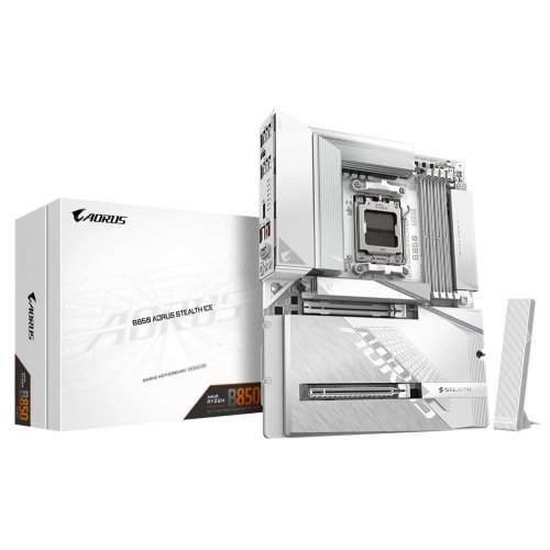 Уценка материнская плата Gigabyte B850 AORUS STEALTH ICE (sAM5, AMD B850) (Следы использования, 821471) купить в Украине: Киев, Днепр, Харьков, Одесса  | Проверка совместимости, низкая цена, отзывы, характеристики от TELEMART фото 1 Уценка материнская плата Gigabyte B850 AORUS STEALTH ICE (sAM5, AMD B850) (Следы использования, 821471) купить в Украине: Киев, Днепр, Харьков, Одесса  | Проверка совместимости, низкая цена, отзывы, характеристики от TELEMART фото
