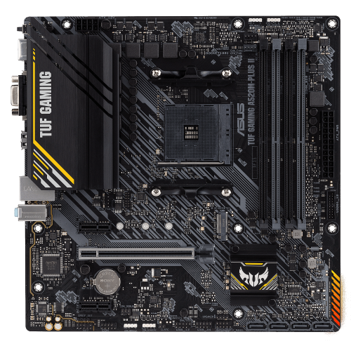 Уцінка материнська плата Asus TUF GAMING A520M-PLUS II (sAM4, A520) (Розкрита упаковка, 821477) купити в Україні: Київ, Львів, Хмельницький, Тернопіль | Перевірка сумісності, низька ціна, відгуки, характеристики від TELEMART фото 2 Уцінка материнська плата Asus TUF GAMING A520M-PLUS II (sAM4, A520) (Розкрита упаковка, 821477) купити в Україні: Київ, Львів, Хмельницький, Тернопіль | Перевірка сумісності, низька ціна, відгуки, характеристики від TELEMART фото