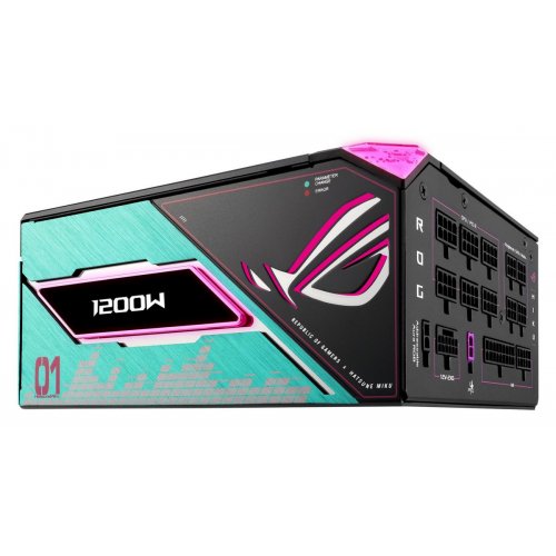 Блок питания Asus ROG Thor 1200W Platinum III Hatsune Miku Edition (90YE00V6-B0NA00) купить в Украине: Киев, Днепр, Харьков, Одесса  | Проверка совместимости, низкая цена, отзывы, характеристики от TELEMART фото 2 Блок питания Asus ROG Thor 1200W Platinum III Hatsune Miku Edition (90YE00V6-B0NA00) купить в Украине: Киев, Днепр, Харьков, Одесса  | Проверка совместимости, низкая цена, отзывы, характеристики от TELEMART фото