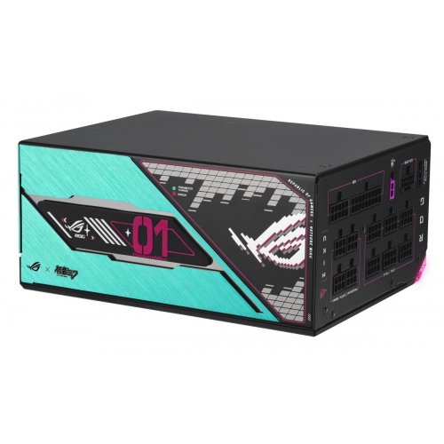 Блок питания Asus ROG Thor 1200W Platinum III Hatsune Miku Edition (90YE00V6-B0NA00) купить в Украине: Киев, Днепр, Харьков, Одесса  | Проверка совместимости, низкая цена, отзывы, характеристики от TELEMART фото 3 Блок питания Asus ROG Thor 1200W Platinum III Hatsune Miku Edition (90YE00V6-B0NA00) купить в Украине: Киев, Днепр, Харьков, Одесса  | Проверка совместимости, низкая цена, отзывы, характеристики от TELEMART фото