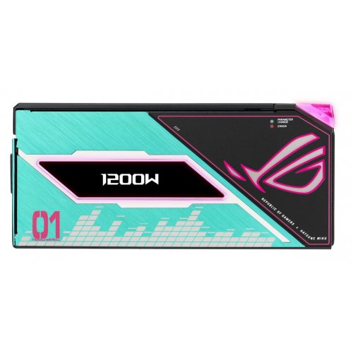 Блок питания Asus ROG Thor 1200W Platinum III Hatsune Miku Edition (90YE00V6-B0NA00) купить в Украине: Киев, Днепр, Харьков, Одесса  | Проверка совместимости, низкая цена, отзывы, характеристики от TELEMART фото 5 Блок питания Asus ROG Thor 1200W Platinum III Hatsune Miku Edition (90YE00V6-B0NA00) купить в Украине: Киев, Днепр, Харьков, Одесса  | Проверка совместимости, низкая цена, отзывы, характеристики от TELEMART фото