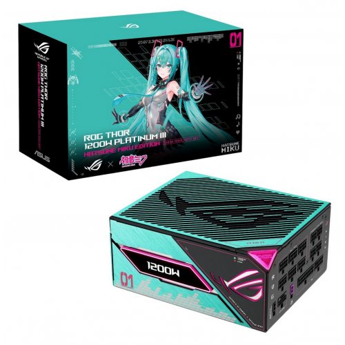 Блок питания Asus ROG Thor 1200W Platinum III Hatsune Miku Edition (90YE00V6-B0NA00) купить в Украине: Киев, Днепр, Харьков, Одесса  | Проверка совместимости, низкая цена, отзывы, характеристики от TELEMART фото 12 Блок питания Asus ROG Thor 1200W Platinum III Hatsune Miku Edition (90YE00V6-B0NA00) купить в Украине: Киев, Днепр, Харьков, Одесса  | Проверка совместимости, низкая цена, отзывы, характеристики от TELEMART фото
