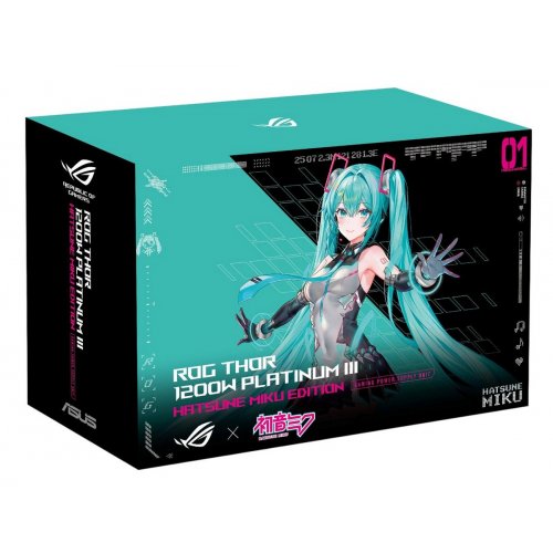 Блок питания Asus ROG Thor 1200W Platinum III Hatsune Miku Edition (90YE00V6-B0NA00) купить в Украине: Киев, Днепр, Харьков, Одесса  | Проверка совместимости, низкая цена, отзывы, характеристики от TELEMART фото 13 Блок питания Asus ROG Thor 1200W Platinum III Hatsune Miku Edition (90YE00V6-B0NA00) купить в Украине: Киев, Днепр, Харьков, Одесса  | Проверка совместимости, низкая цена, отзывы, характеристики от TELEMART фото