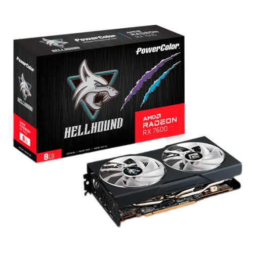 Видеокарта PowerColor Radeon RX 7600 Hellhound 8192MB (RX 7600 8G-L/OC) (Восстановлено продавцом, 821630) купить в Украине: Киев, Днепр, Харьков, Одесса  | Проверка совместимости, низкая цена, отзывы, характеристики от TELEMART фото