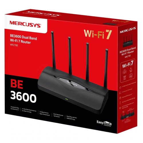 Wi-Fi роутер Mercusys MR27BE купити в Україні: Київ, Львів, Хмельницький, Тернопіль | Низька ціна, відгуки, характеристики від TELEMART фото 3 Wi-Fi роутер Mercusys MR27BE купити в Україні: Київ, Львів, Хмельницький, Тернопіль | Низька ціна, відгуки, характеристики від TELEMART фото