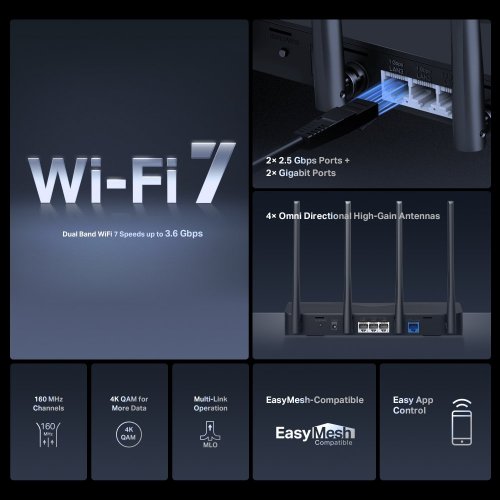 Wi-Fi роутер Mercusys MR27BE купити в Україні: Київ, Львів, Хмельницький, Тернопіль | Низька ціна, відгуки, характеристики від TELEMART фото 4 Wi-Fi роутер Mercusys MR27BE купити в Україні: Київ, Львів, Хмельницький, Тернопіль | Низька ціна, відгуки, характеристики від TELEMART фото