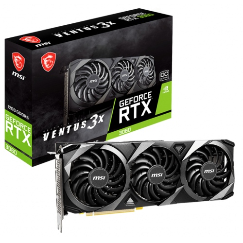 Відеокарта MSI GeForce RTX 3060 VENTUS 3X OC 12288MB (RTX 3060 VENTUS 3X 12G OC) (Відновлено продавцем, 821648) купити в Україні: Київ, Львів, Хмельницький, Тернопіль | Перевірка сумісності, низька ціна, відгуки, характеристики від TELEMART фото