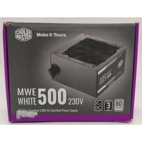 Блок живлення Cooler Master MWE White V2 500W (MPE-5001-ACABW-EU) (Відновлено продавцем, 821714) купити в Україні: Київ, Львів, Хмельницький, Тернопіль | Перевірка сумісності, низька ціна, відгуки, характеристики від TELEMART фото