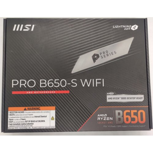 Материнская плата MSI PRO B650-S WIFI (sAM5, AMD B650) (Восстановлено продавцом, 821740) купить в Украине: Киев, Днепр, Харьков, Одесса  | Проверка совместимости, низкая цена, отзывы, характеристики от TELEMART фото