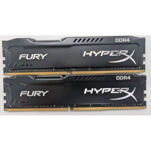 Озу Kingston DDR4 16Gb (2x8GB) 2666Mhz HyperX FURY Black (HX426C15FBK2/16) (Восстановлено продавцом, 821762) купить в Украине: Киев, Днепр, Харьков, Одесса  | Проверка совместимости, низкая цена, отзывы, характеристики от TELEMART фото