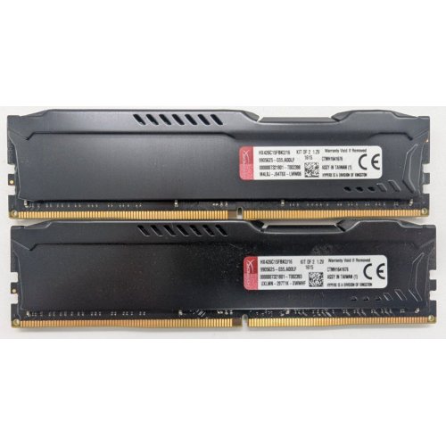 Озу Kingston DDR4 16Gb (2x8GB) 2666Mhz HyperX FURY Black (HX426C15FBK2/16) (Восстановлено продавцом, 821762) купить в Украине: Киев, Днепр, Харьков, Одесса  | Проверка совместимости, низкая цена, отзывы, характеристики от TELEMART фото