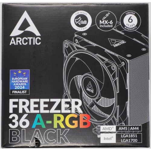 Кулер Arctic Freezer 36 A-RGB (ACFRE00124A) Black (Відновлено продавцем, 821791) купити в Україні: Київ, Львів, Хмельницький, Тернопіль | Перевірка сумісності, низька ціна, відгуки, характеристики від TELEMART фото