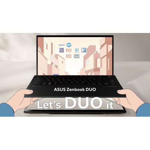 Ноутбук Asus Zenbook DUO UX8406CA-QL048W (90NB14X1-M001R0) Inkwell Gray купити в Україні: Київ, Львів, Хмельницький, Тернопіль | Низька ціна, відгуки, характеристики від TELEMART фото