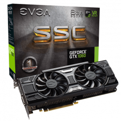 Видеокарта EVGA GeForce GTX 1060 SSC GAMING 6144MB (06G-P4-6267-KR)