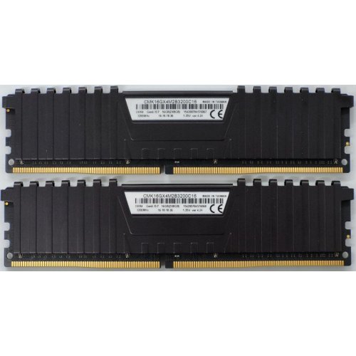 Озу Corsair DDR4 16GB (2x8GB) 3200Mhz Vengeance LPX (CMK16GX4M2B3200C16) Black (Восстановлено продавцом, 821951) купить в Украине: Киев, Днепр, Харьков, Одесса  | Проверка совместимости, низкая цена, отзывы, характеристики от TELEMART фото