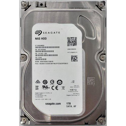 Жесткий диск Seagate NAS HDD 1TB 64MB 3.5" (ST1000VN000) (Восстановлено продавцом, 821964) купить в Украине: Киев, Днепр, Харьков, Одесса  | Проверка совместимости, низкая цена, отзывы, характеристики от TELEMART фото