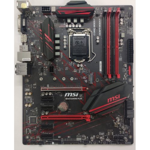 Материнская плата MSI B360 GAMING PLUS (s1151-v2, Intel B360) (Восстановлено продавцом, 821990) купить в Украине: Киев, Днепр, Харьков, Одесса  | Проверка совместимости, низкая цена, отзывы, характеристики от TELEMART фото