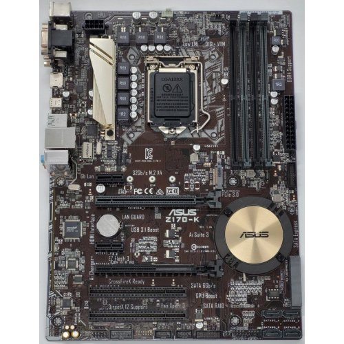 Материнская плата Asus Z170-K (s1151, Intel Z170) (Восстановлено продавцом, 822026) купить в Украине: Киев, Днепр, Харьков, Одесса  | Проверка совместимости, низкая цена, отзывы, характеристики от TELEMART фото