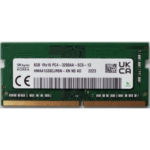 Озу Hynix SODIMM DDR4 8GB 3200Mhz (HMAA1GS6CJR6N-XN) (Восстановлено продавцом, 822039) купить в Украине: Киев, Днепр, Харьков, Одесса  | Проверка совместимости, низкая цена, отзывы, характеристики от TELEMART фото