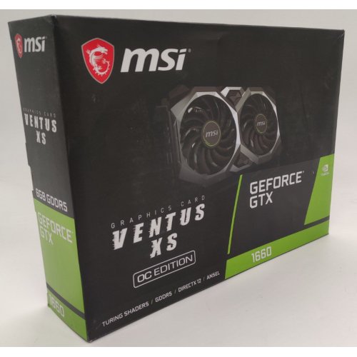 Видеокарта MSI GeForce GTX 1660 VENTUS XS OC 6144MB (GTX 1660 VENTUS XS 6G OC) (Восстановлено продавцом, 822049) купить в Украине: Киев, Днепр, Харьков, Одесса  | Проверка совместимости, низкая цена, отзывы, характеристики от TELEMART фото