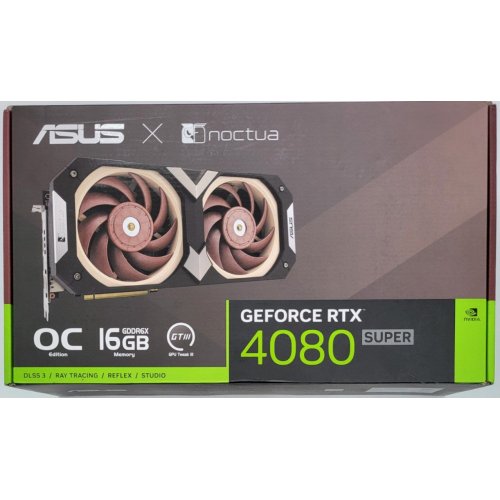 Відеокарта Asus GeForce RTX 4080 SUPER Noctua OC 16384MB (RTX4080S-O16G-NOCTUA) (Відновлено продавцем, 822056) купити в Україні: Київ, Львів, Хмельницький, Тернопіль | Перевірка сумісності, низька ціна, відгуки, характеристики від TELEMART фото