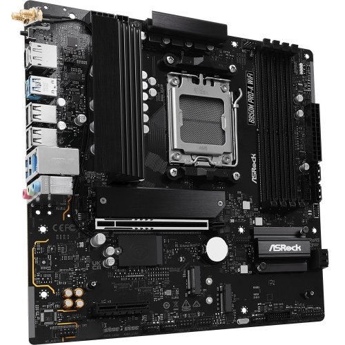 Уценка материнская плата AsRock B850M Pro-A WiFi (sAM5, AMD B850) (Следы использования, 822070) купить в Украине: Киев, Днепр, Харьков, Одесса  | Проверка совместимости, низкая цена, отзывы, характеристики от TELEMART фото 4 Уценка материнская плата AsRock B850M Pro-A WiFi (sAM5, AMD B850) (Следы использования, 822070) купить в Украине: Киев, Днепр, Харьков, Одесса  | Проверка совместимости, низкая цена, отзывы, характеристики от TELEMART фото