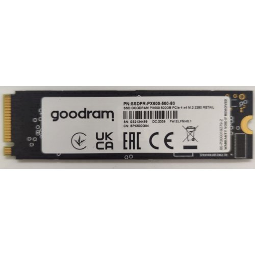 Ssd-диск GoodRAM PX600 3D NAND 500GB M.2 (2280 PCI-E) NVMe x4 (SSDPR-PX600-500-80) (Відновлено продавцем, 822091) купити в Україні: Київ, Львів, Хмельницький, Тернопіль | Перевірка сумісності, низька ціна, відгуки, характеристики від TELEMART фото