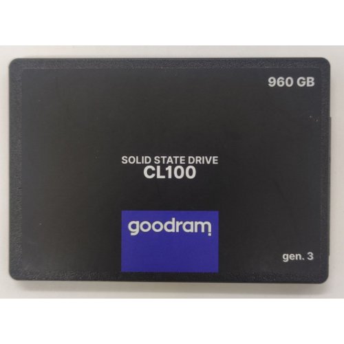 Ssd-диск GoodRAM CL100 Gen.3 3D NAND TLC 960GB 2.5" (SSDPR-CL100-960-G3) (Відновлено продавцем, 822116) купити в Україні: Київ, Львів, Хмельницький, Тернопіль | Перевірка сумісності, низька ціна, відгуки, характеристики від TELEMART фото