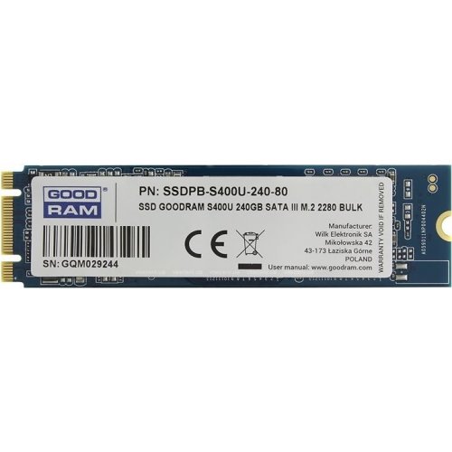 Фото SSD-диск GoodRAM S400u 240GB M.2 (2280 SATA) (SSDPR-S400U-240-80)