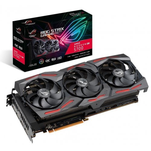Відеокарта Asus Radeon RX 5700 STRIX OC 8192MB (ROG-STRIX-RX5700-O8G-GAMING) (Відновлено продавцем, 822137) купити в Україні: Київ, Львів, Хмельницький, Тернопіль | Перевірка сумісності, низька ціна, відгуки, характеристики від TELEMART фото
