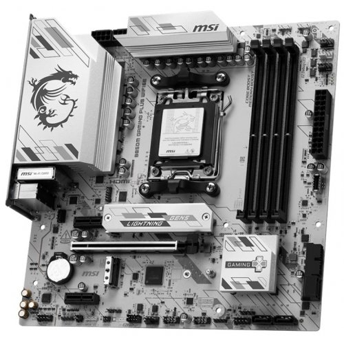 Уценка материнская плата MSI B850M GAMING PLUS WIFI6E (sAM5, AMD B850) (Вскрытая упаковка, 822314) купить в Украине: Киев, Днепр, Харьков, Одесса  | Проверка совместимости, низкая цена, отзывы, характеристики от TELEMART фото 4 Уценка материнская плата MSI B850M GAMING PLUS WIFI6E (sAM5, AMD B850) (Вскрытая упаковка, 822314) купить в Украине: Киев, Днепр, Харьков, Одесса  | Проверка совместимости, низкая цена, отзывы, характеристики от TELEMART фото