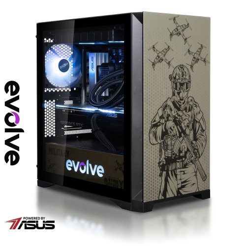 Компьютер EVOLVE SpecialPart Military:Camouflage Edition (EVSP-MCER907XN507R-D532S1TBK) Black купить в Украине: Киев, Днепр, Харьков, Одесса  | Низкая цена, отзывы, характеристики от TELEMART фото