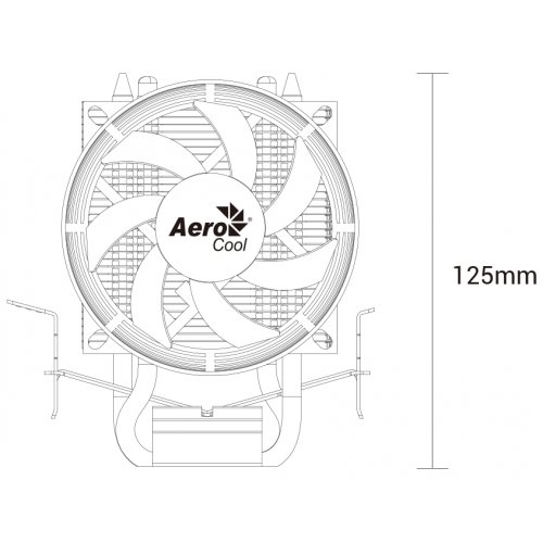 Кулер Aerocool Verkho 2 (ACTC-NA20210.02) купить в Украине: Киев, Днепр, Харьков, Одесса  | Проверка совместимости, низкая цена, отзывы, характеристики от TELEMART фото