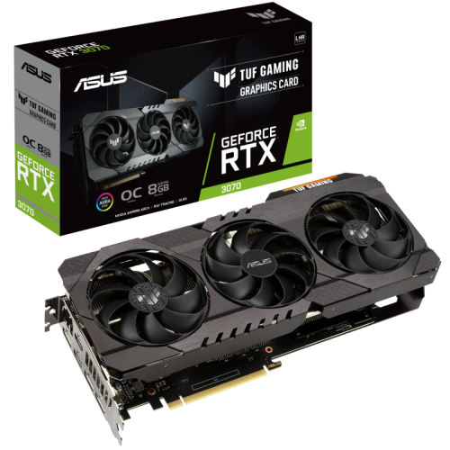 Відеокарта Asus TUF GeForce RTX 3070 Gaming OC 8192MB (TUF-RTX3070-O8G-V2-GAMING) (Відновлено продавцем, 822446) купити в Україні: Київ, Львів, Хмельницький, Тернопіль | Перевірка сумісності, низька ціна, відгуки, характеристики від TELEMART фото