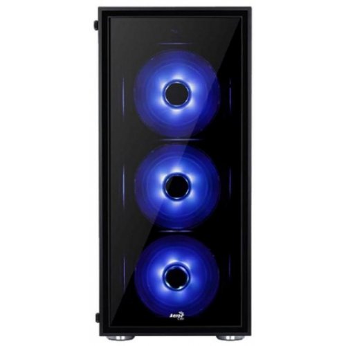 Продать Корпус Aerocool PGS-B QUARTZ LED Blue Window без БП Black по Trade-In интернет-магазине Телемарт - Киев, Днепр, Украина фото