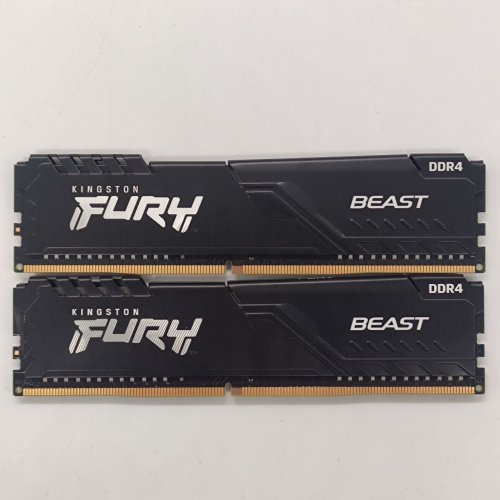 Озп Kingston DDR4 16GB (2x8GB) 3200Mhz FURY Beast Black (KF432C16BBK2/16) (Відновлено продавцем, 822450) купити в Україні: Київ, Львів, Хмельницький, Тернопіль | Перевірка сумісності, низька ціна, відгуки, характеристики від TELEMART фото