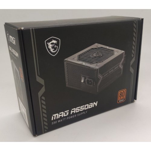 Блок живлення MSI MAG 550W (A550BN) (Відновлено продавцем, 822454) купити в Україні: Київ, Львів, Хмельницький, Тернопіль | Перевірка сумісності, низька ціна, відгуки, характеристики від TELEMART фото